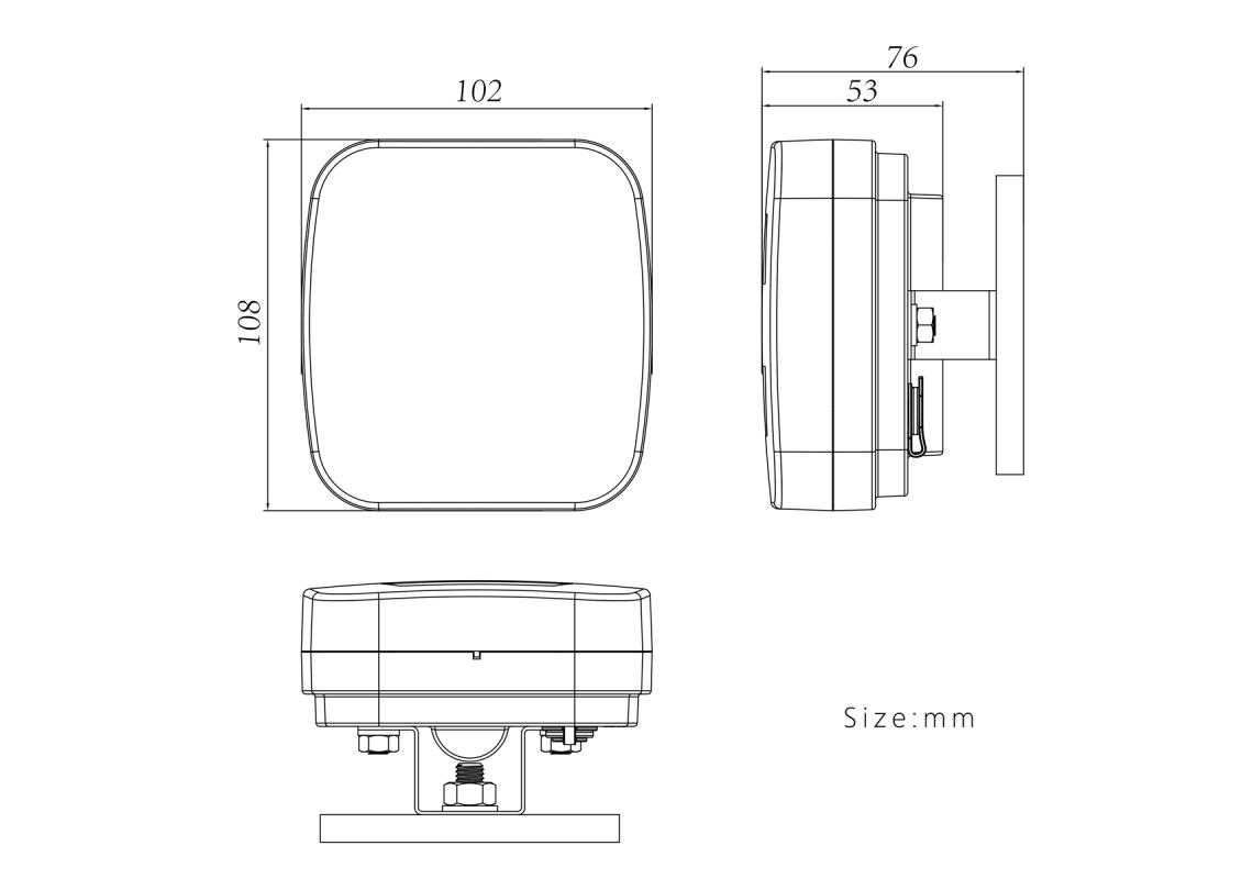 CASE FOR 2 WIRELESS MAGNETIC REAR LIGHTS